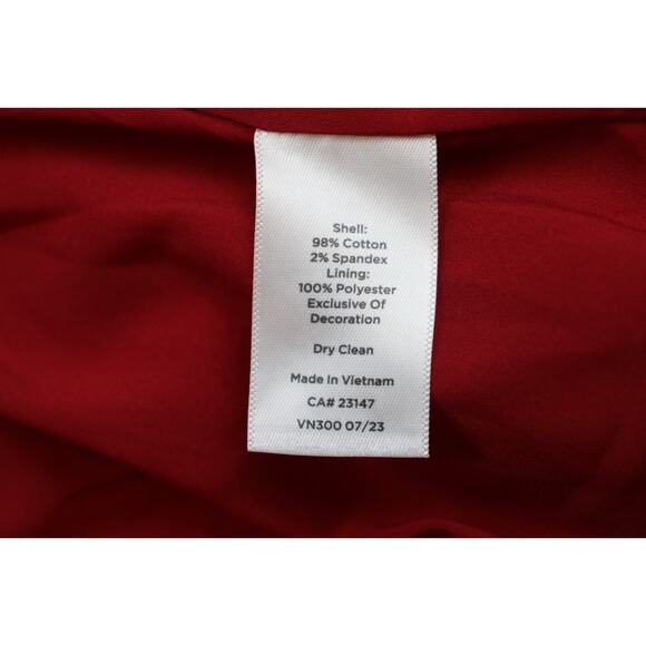 Talbots Blazer Womens Size 8 Red Cotton Blend Velvet Stretch Lined One Button - Picture 5 of 9